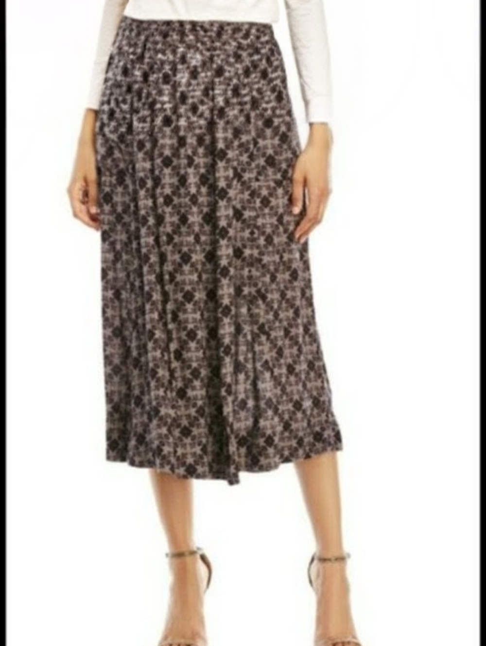 FREE PEOPLE swept away culotte wide leg pants S M